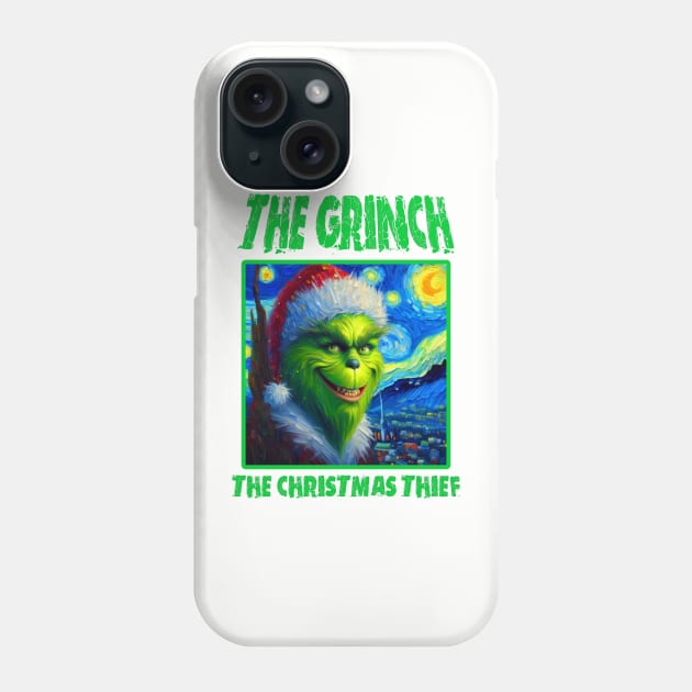 The Grinch in strarry night Phone Case by FUN GOGH