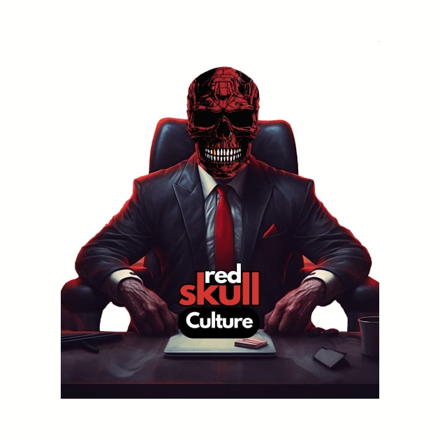 Red Skull Culture, Evil Lawyer Edition, Unisex t-shirt, skull t-shirts, tees with skull images, skull designs by Clinsh Online 
