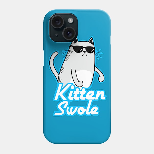 fitness, gym girl, funny cat, fitness girl Phone Case by TimAddisonArt