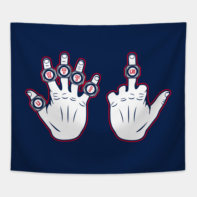 6 Rings Patriots Tapestry Teepublic