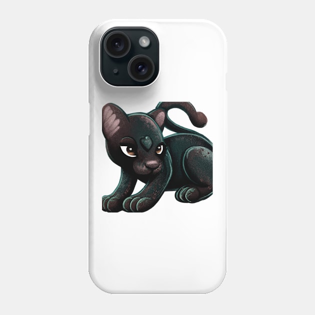 Cute Black Panther Drawing Phone Case by Play Zoo