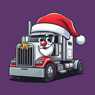 Classic American Truck Santa Claus T-Shirt