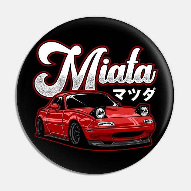 Miata MX-5 NA Red Pin by idrdesign