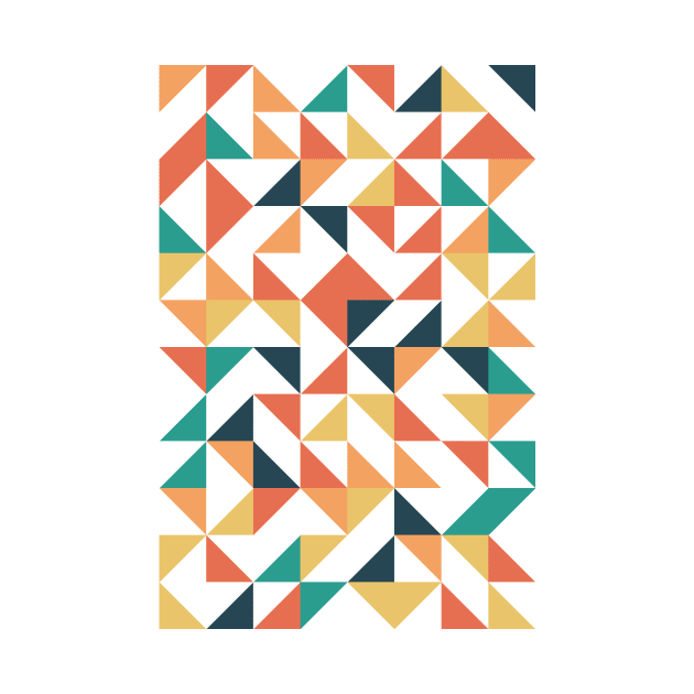 Epic Geometric Colourful Triangle Pattern by Trendy-Now