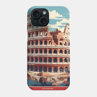 The Roman Colosseum Rome Italy Vintage Tourism Travel Poster Phone Case