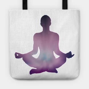 Space Meditating in Lotus Position Tote