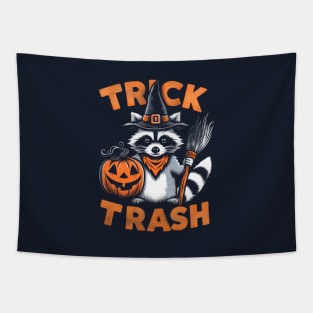 Trick or Trash - Raccoon Halloween Tapestry