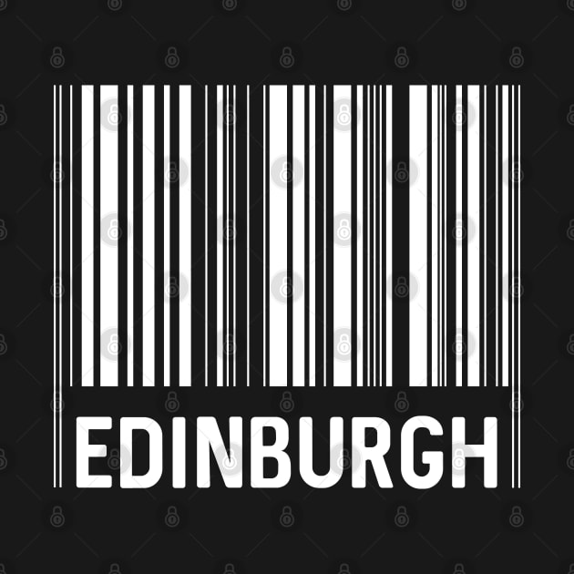 Edinburgh Bar Code Design (White) by MacPean