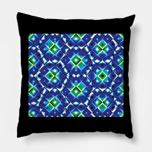 Abstract geometric shapes -blue Pillow