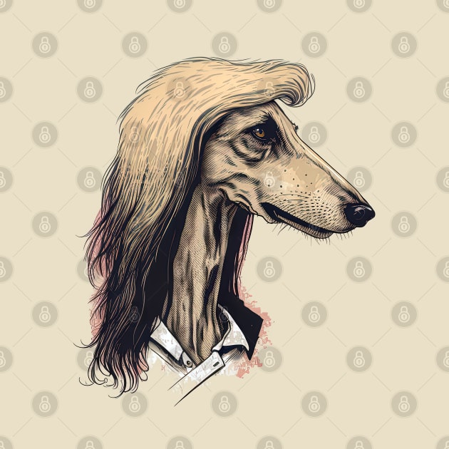 Greyhound With Mullet by DankFutura