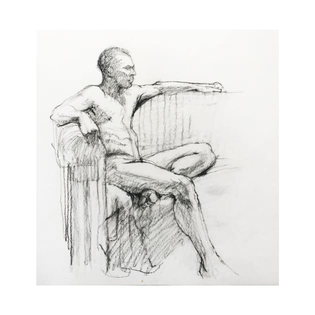 Seated male nude by rozmcq