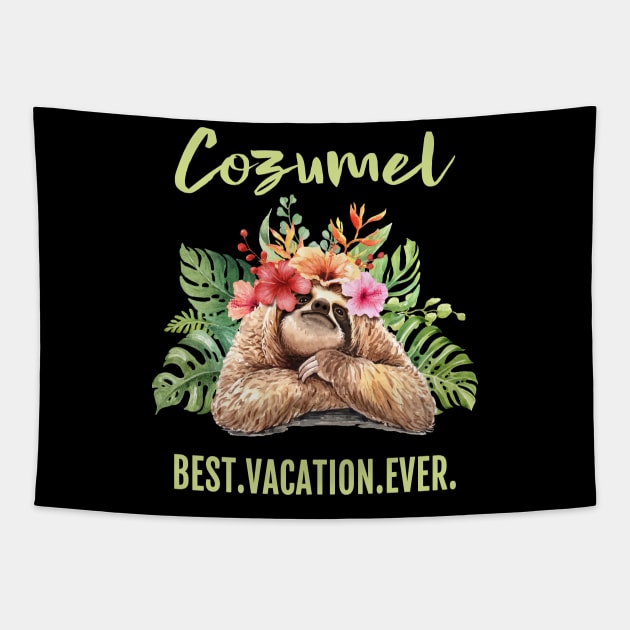 Cozumel Best Vacation Ever Souvenir Gift Tapestry by grendelfly73