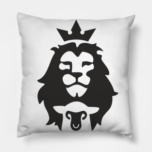 The Lion King & The Lamb - Lion Face - Lion of Judah - Christian Pillow