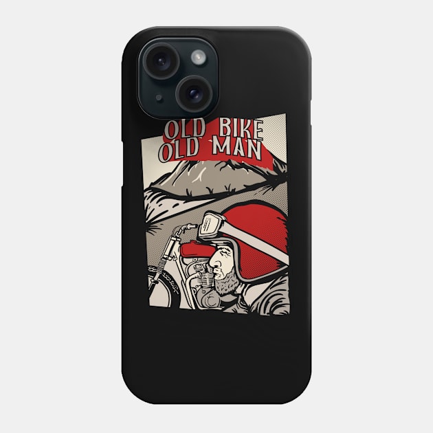 old biker Phone Case by Stenau Artwerk