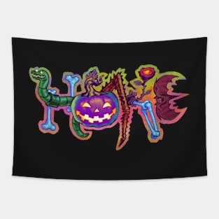 Halloween Hoke Purple Tapestry