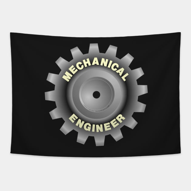 Mechanical Engineer Gear Tapestry by Barthol Graphics