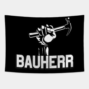 Bauherr Hausbau vintage Handwerker Baustelle Tapestry