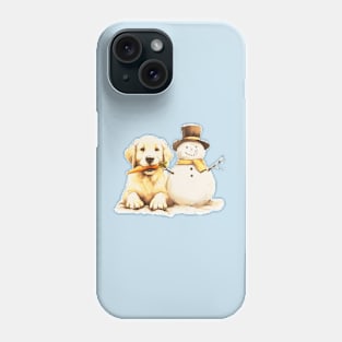 Snow Buddies - Golden Retriever Phone Case