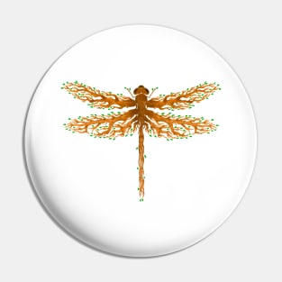 Wooden Dragonfly Pin