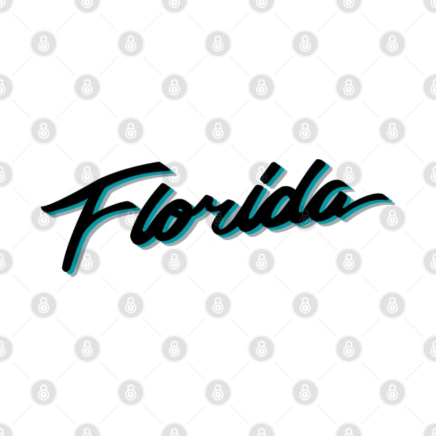 Florida Vice Black Teal Gray by Fish & Cats Shop