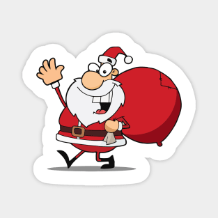 Santa Claus with Bag Magnet