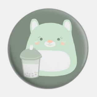 Mochi Bunny with Boba Pin