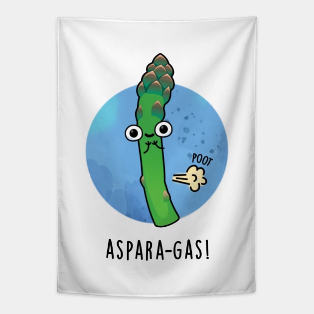 Aspara-gas Cute Asparagus Veggie Pun Tapestry by punnybone