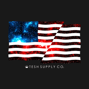 Galaxy American Flag T-Shirt