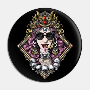 Gothic Kali Goddess Pin