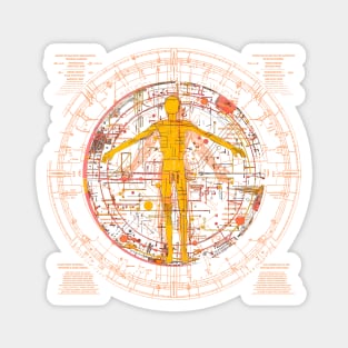 Artifical Vitruvian Man Geometric Oddity Mix Magnet