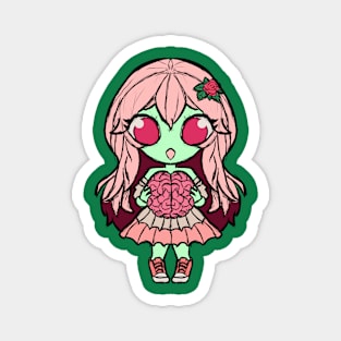 Cute Zombie Girl Magnet