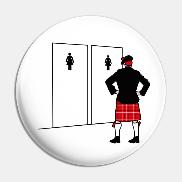 Meanwhile In Scotland Funny Scottish Kilt bagpipe Pin by LaundryFactory