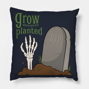 Grow Where You Are Planted Halloween Pillow