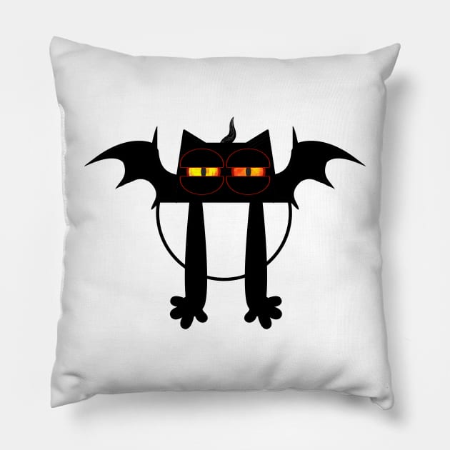 Tenebrous the leering demon Pillow by KO-of-the-self