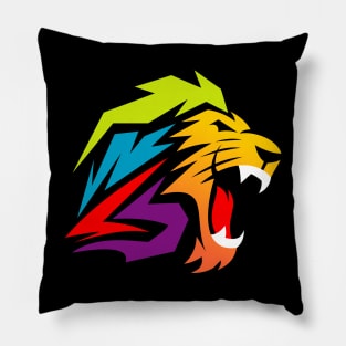 colorful lion head Pillow