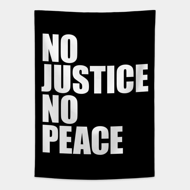 NO JUSTICE NO PEACE Tapestry by Knocking Ghost