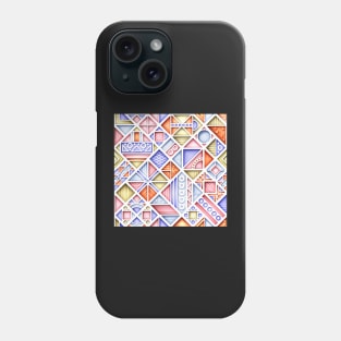 3d Colorful Geometric Pattern, Crazy Print Phone Case