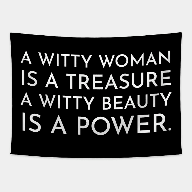 A Witty Woman Tapestry by Stay Weird