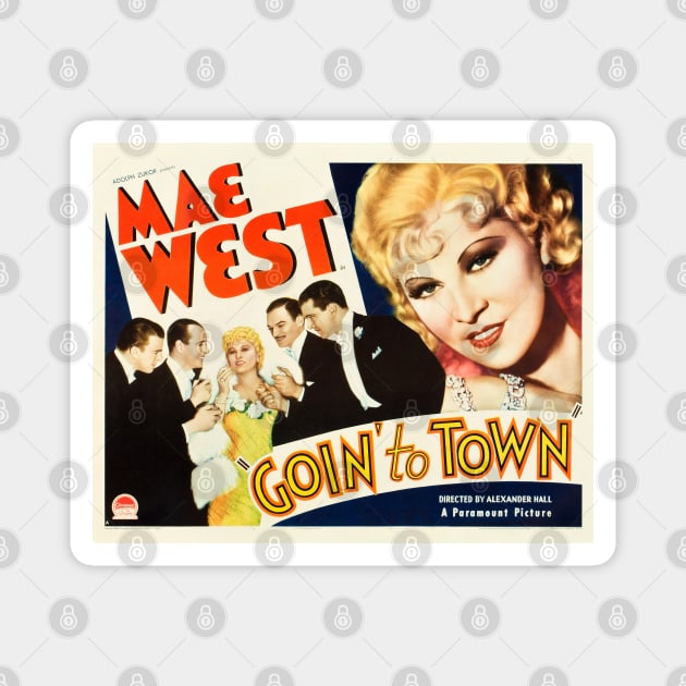 Goin' To Town Movie Poster Magnet by Noir-N-More