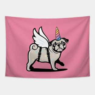 Pug Unicorn Tapestry