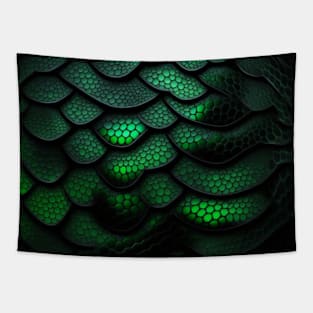 Snake pattern, with pattern, SciFi, scale pattern, black and yellow Tapestry