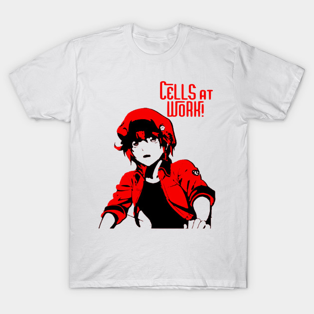 Red Blood Cell Hataraku Saibou Cells At Work T Shirt Teepublic - how to create a t shirt on roblox blood