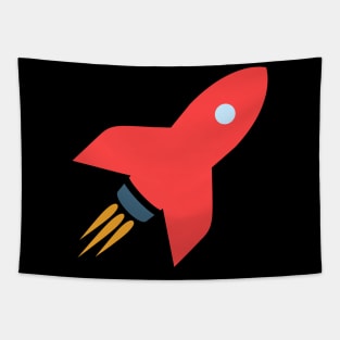 Rocket Speeding Spaceship Tapestry