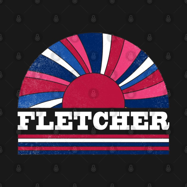 Fletcher Proud Name Personalized Retro Flowers Beautiful by Friday The 13th