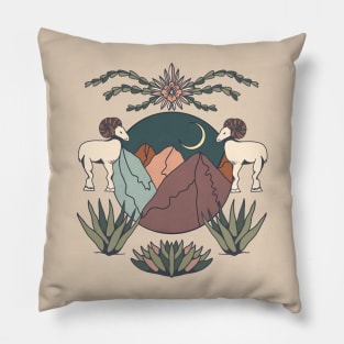 Desert Mountains and Botanicals Pillow