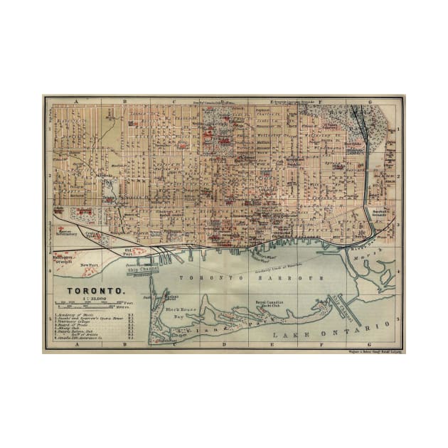 Vintage Map of Toronto (1894) by Bravuramedia