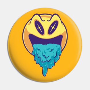 Vomiting Emoticons Angry Mode Pin