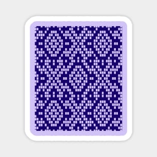 Grid Paper White Geometric Pattern Vector Art Blue Accent Magnet