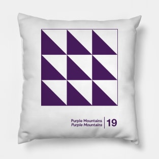 Purple Mountains / Minimal Graphic Design Tribute Pillow