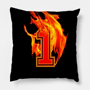 Burning Hot Sports Letter 1 Pillow